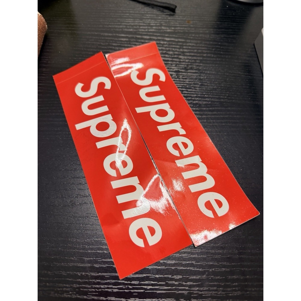 Set Of 2 Supreme Red Box Logo Sticker 100% Authentic Red‎